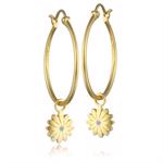 Sunflower forgyldte s�lv Creoler fra Izabel Camille